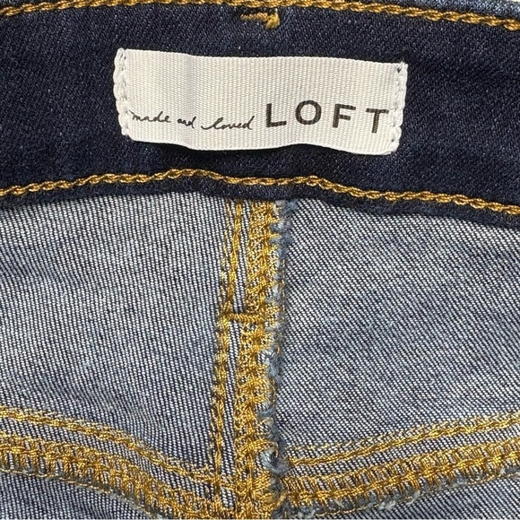 LOFT Curvy Fit High Rise Skinny Jeans 27/4 Petite Classic Dark Indigo Wash NEW - Picture 8 of 12